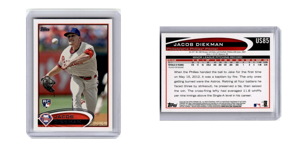 2012 Topps Update Jacob Diekman RC Phillies #US85