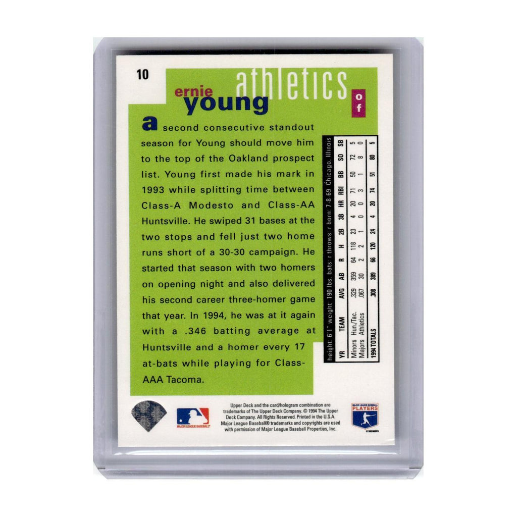 1995 Collector's Choice SE Ernie Young RC Athletics #10