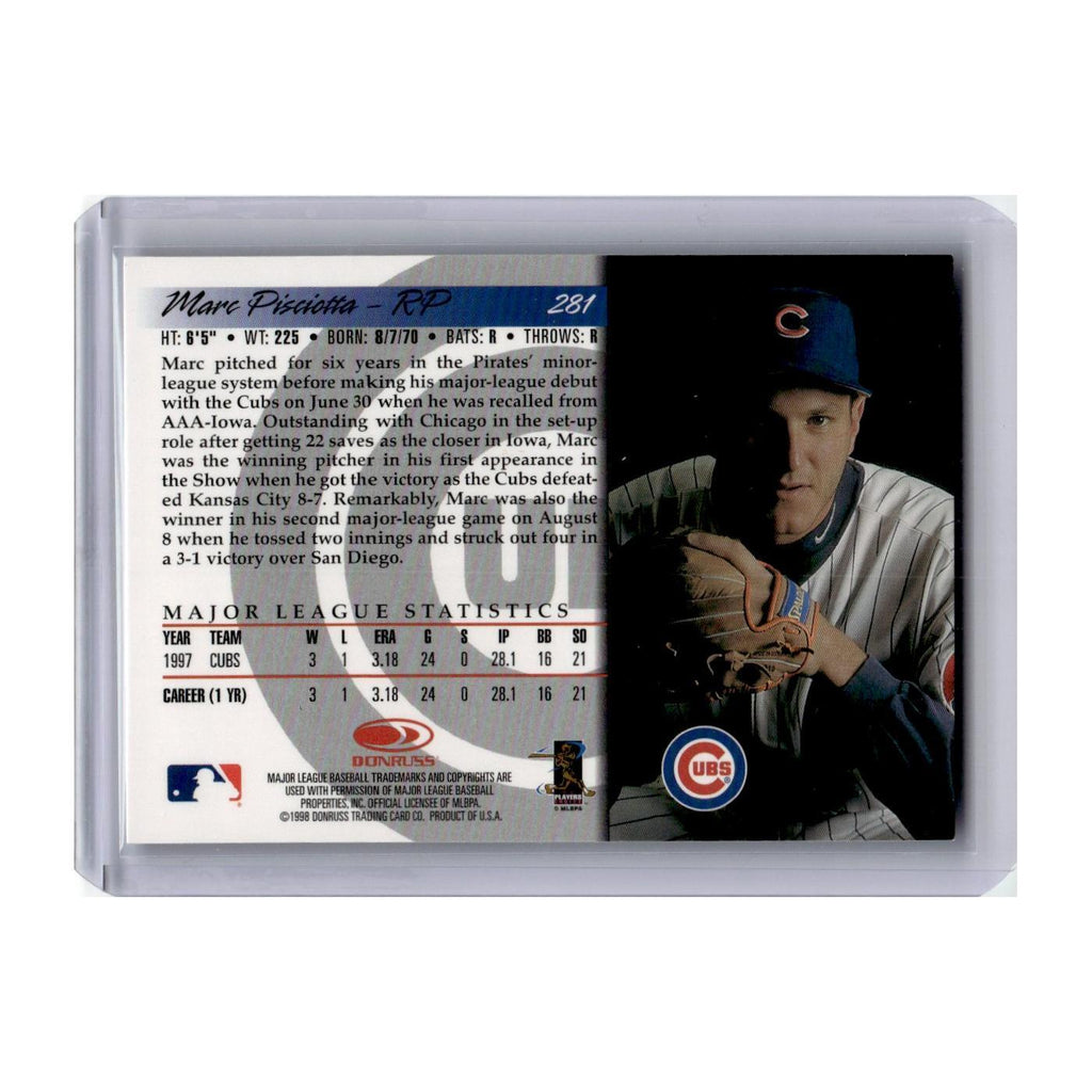 1998 Donruss Marc Pisciotta RC Cubs #281