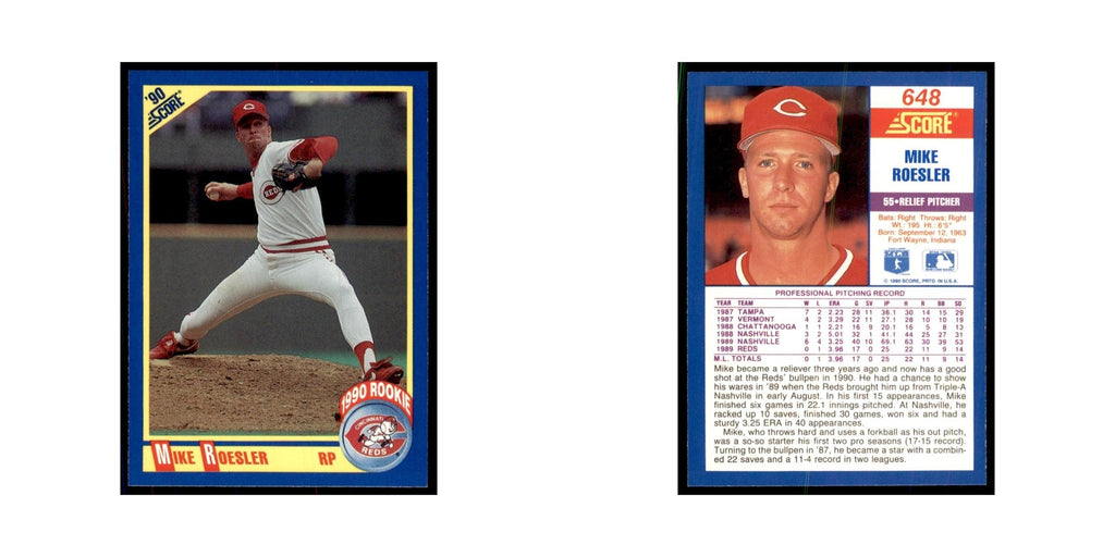 1990 Score Mike Roesler Baseball Cards #648
