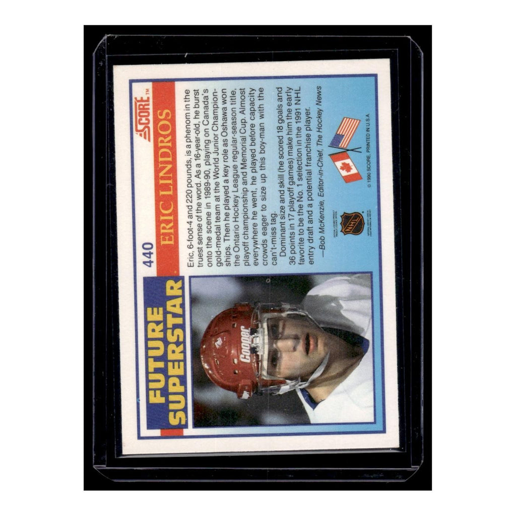 1990 Score Eric Lindros RC Oshawa Generals #440