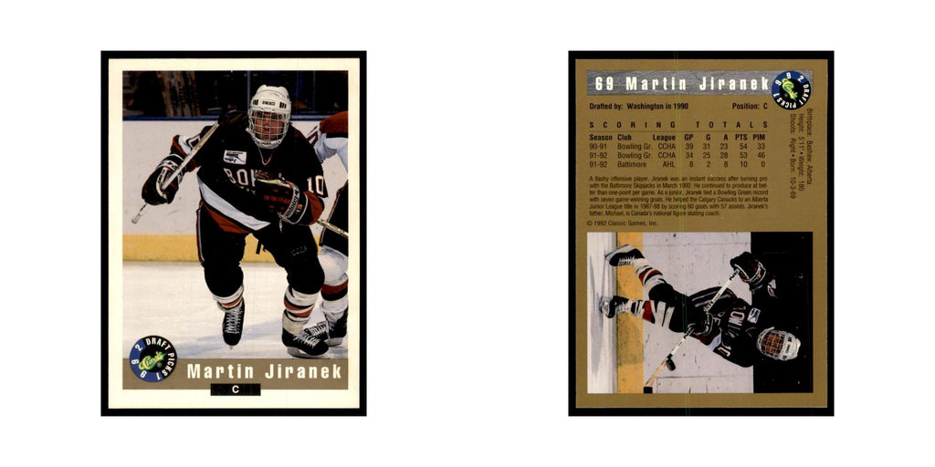 1992 Classic Draft Picks Martin Jiranek Hockey Cards #69