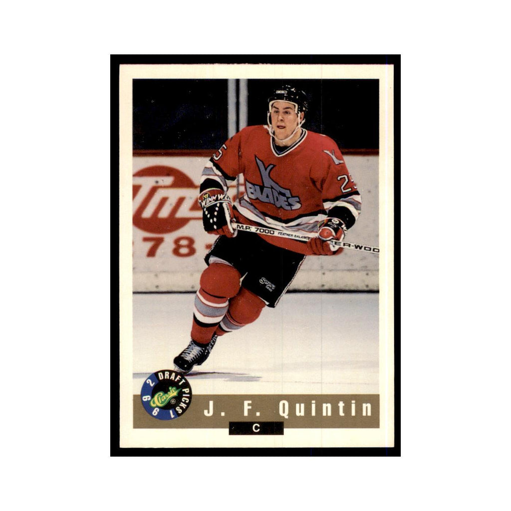 1992 Classic Draft Picks J.F. Quintin Hockey Cards #107