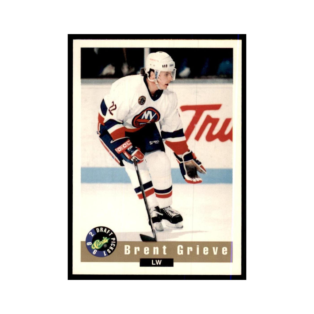 1992 Classic Draft Picks Brent Grieve Hockey Cards #100