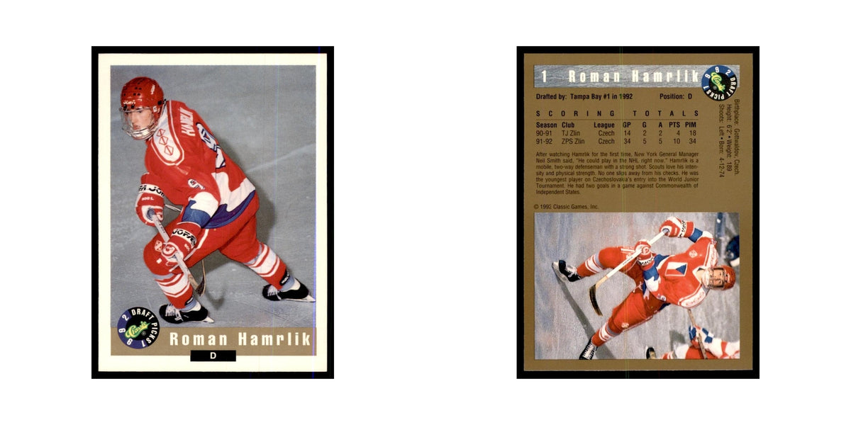 1992 Classic Draft Picks Roman Hamrlik Hockey Cards #1
