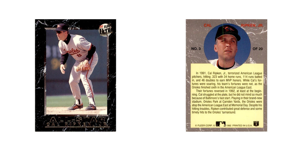1992 Fleer Ultra Cal Ripken Jr. Baseball Cards #3