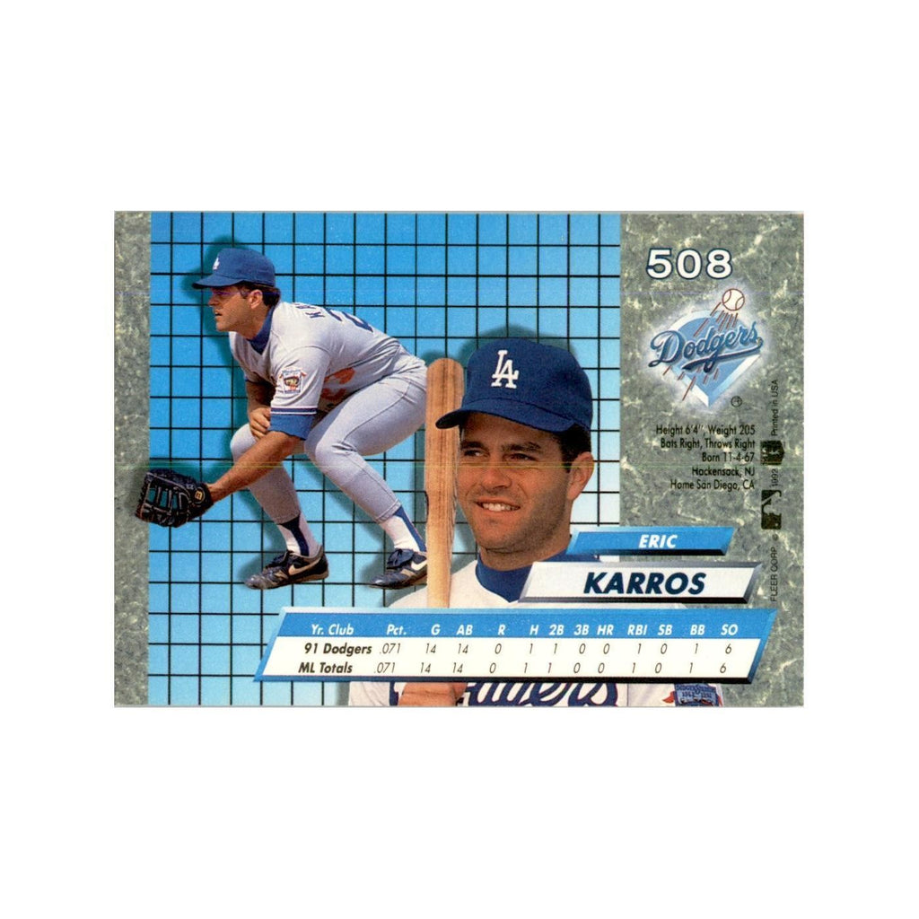 1992 Fleer Ultra Eric Karros Baseball Cards #508