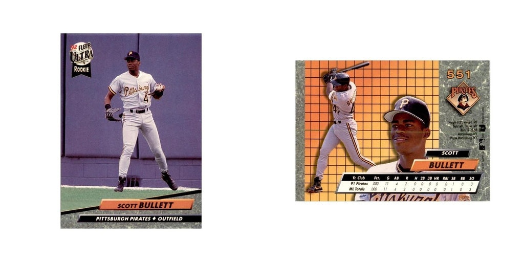 1992 Fleer Ultra Scott Bullett Baseball Cards #551