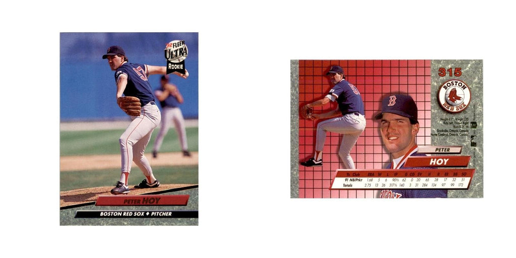 1992 Fleer Ultra Peter Hoy RC Baseball Cards #315