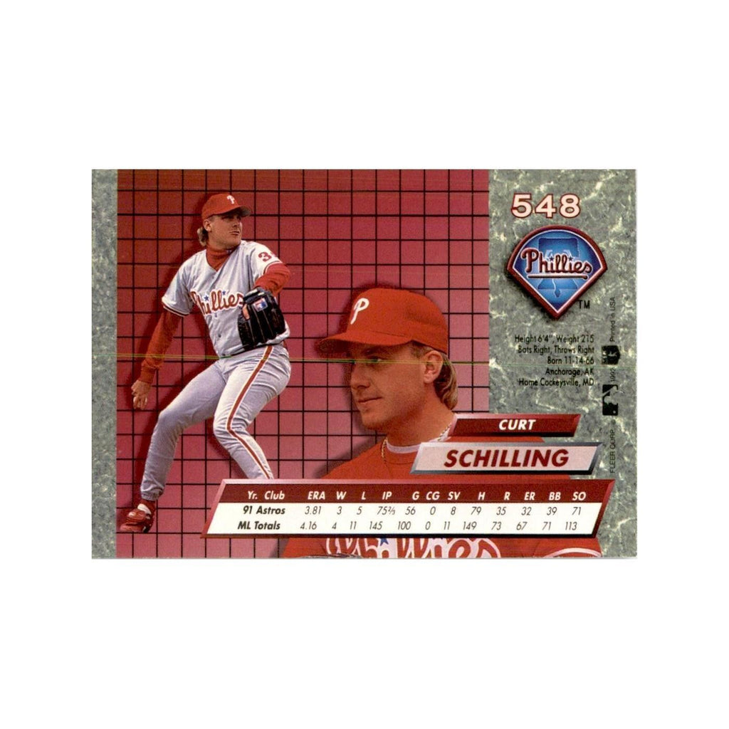 1992 Fleer Ultra Curt Schilling Baseball Cards #548