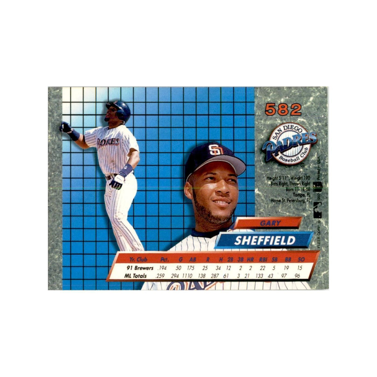 1992 Fleer Ultra Gary Sheffield Baseball Cards #582
