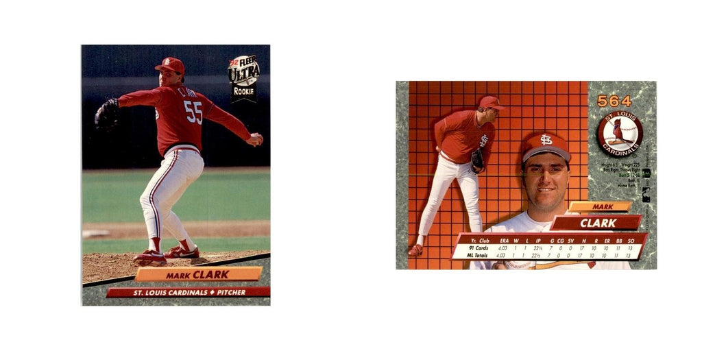 1992 Fleer Ultra Mark Clark Baseball Cards #564