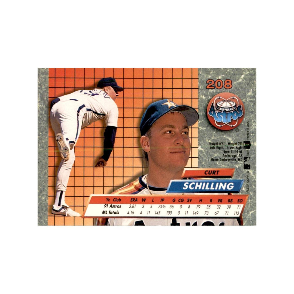 1992 Fleer Ultra Curt Schilling Baseball Cards #208