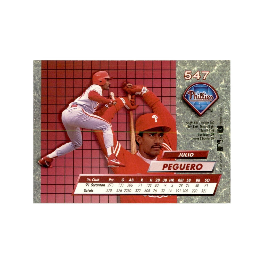 1992 Fleer Ultra Julio Peguero Baseball Cards #547