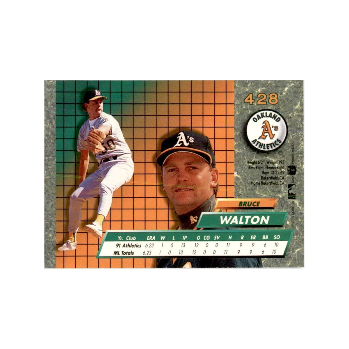 1992 Fleer Ultra Bruce Walton Baseball Cards #428
