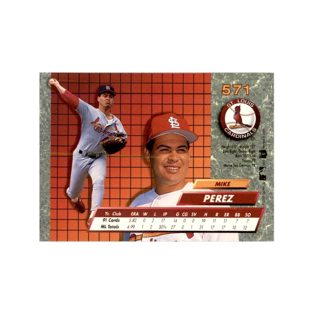 1992 Fleer Ultra Mike Perez Baseball Cards #571