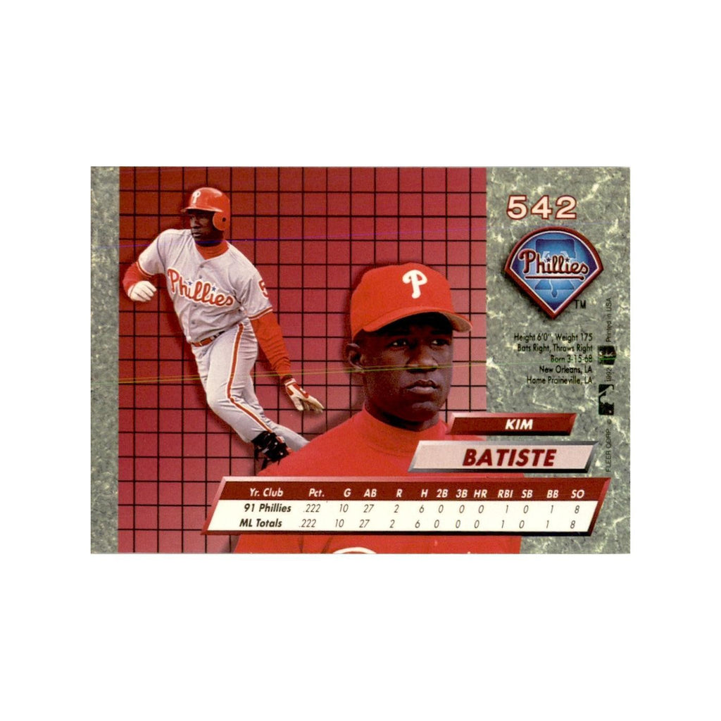 1992 Fleer Ultra Kim Batiste Baseball Cards #542