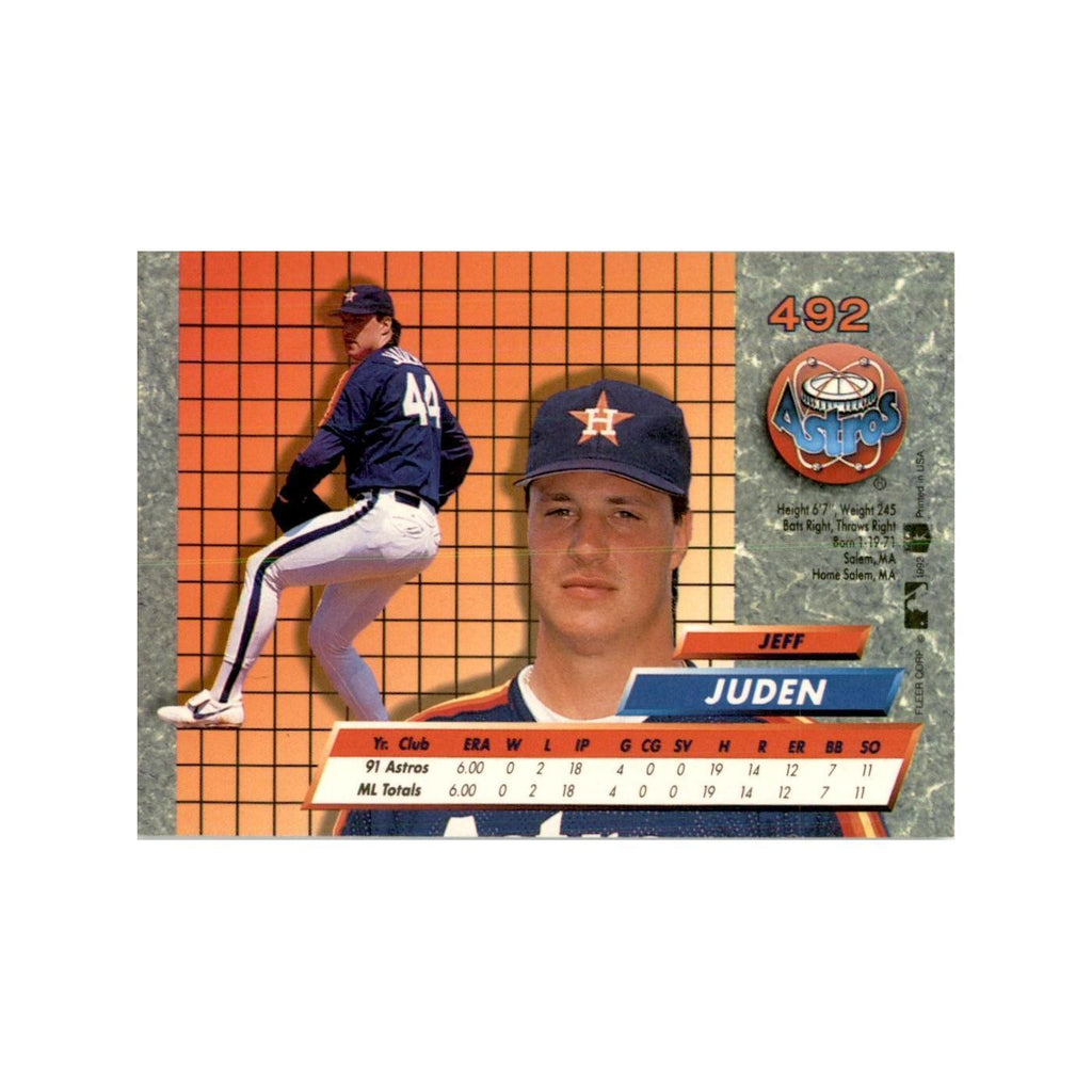 1992 Fleer Ultra Jeff Juden Baseball Cards #492