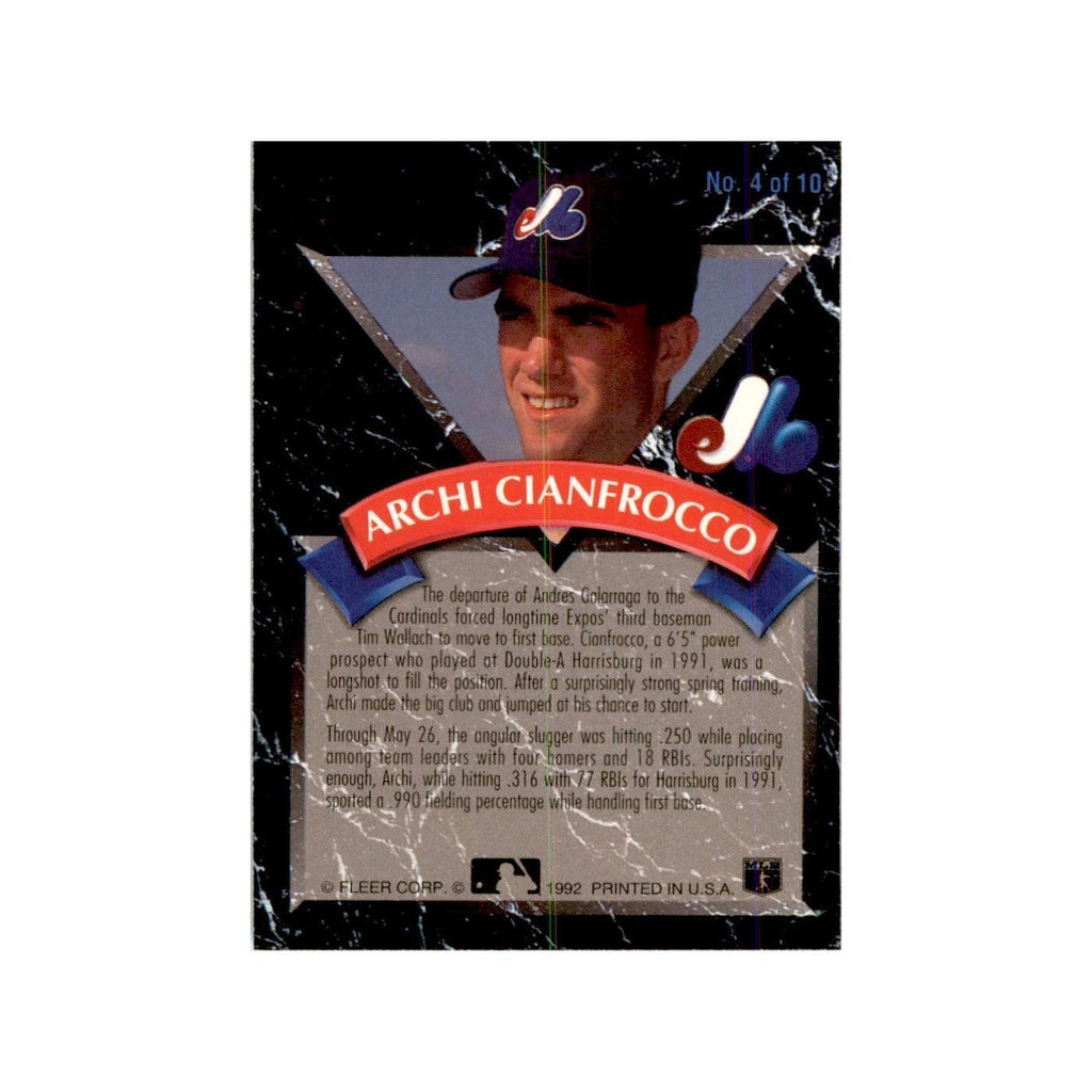 1992 Fleer Ultra Archi Cianfrocco Baseball Cards #4