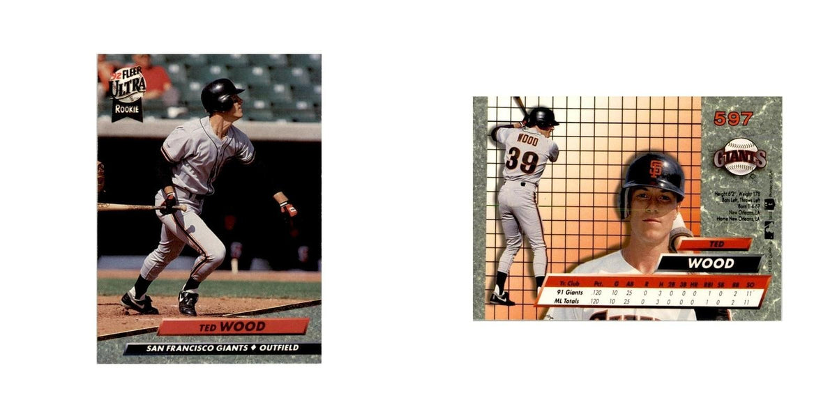 1992 Fleer Ultra Ted Wood Baseball Cards #597