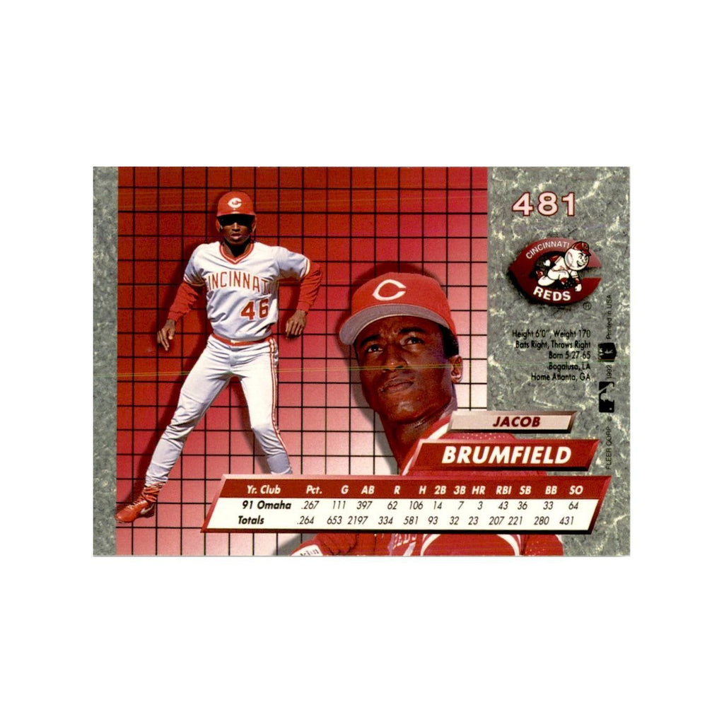 1992 Fleer Ultra Jacob Brumfield Baseball Cards #481