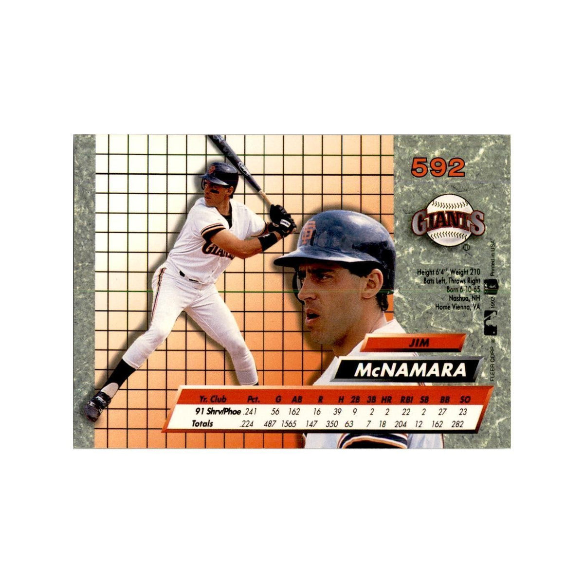 1992 Fleer Ultra Jim McNamara Baseball Cards #592