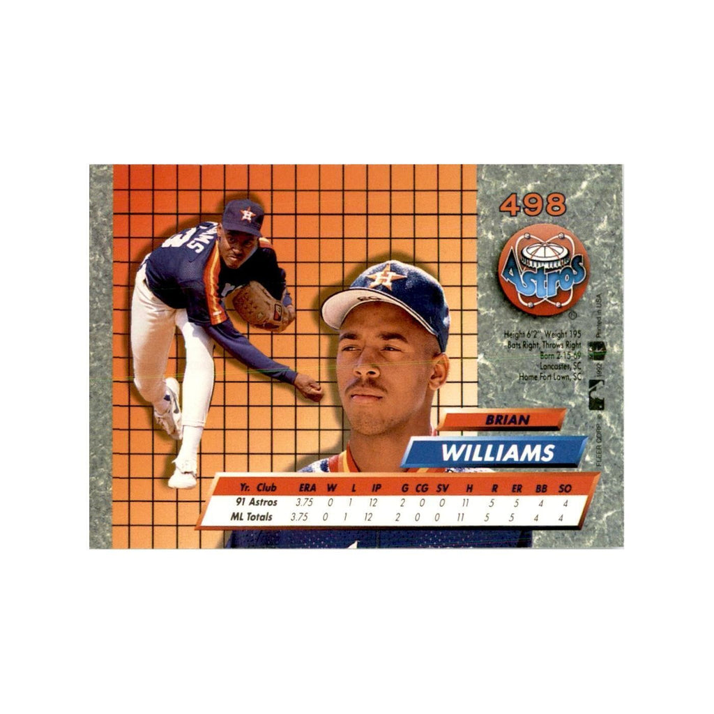 1992 Fleer Ultra Brian Williams Baseball Cards #498