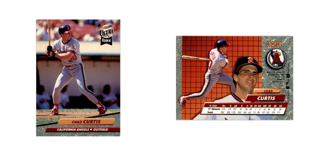 1992 Fleer Ultra Chad Curtis RC Baseball Cards #323