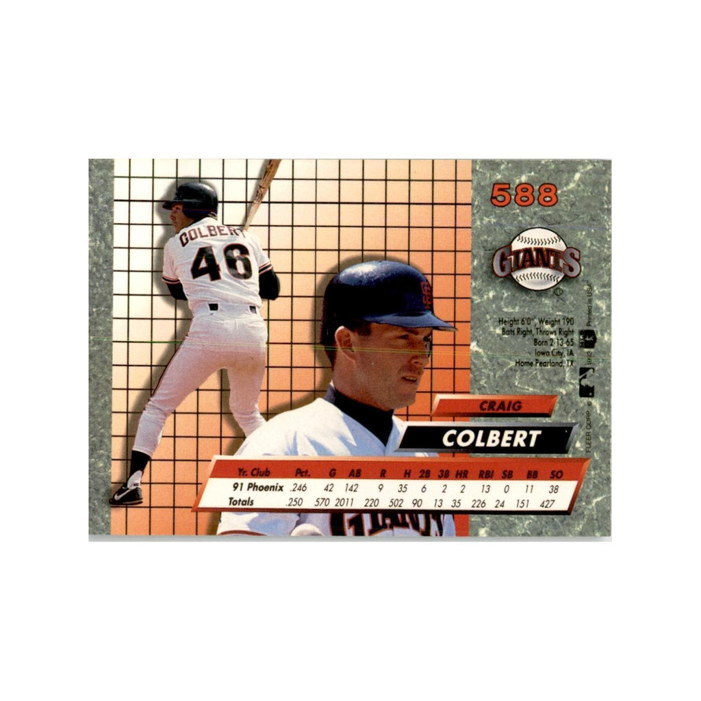 1992 Fleer Ultra Craig Colbert Baseball Cards #588