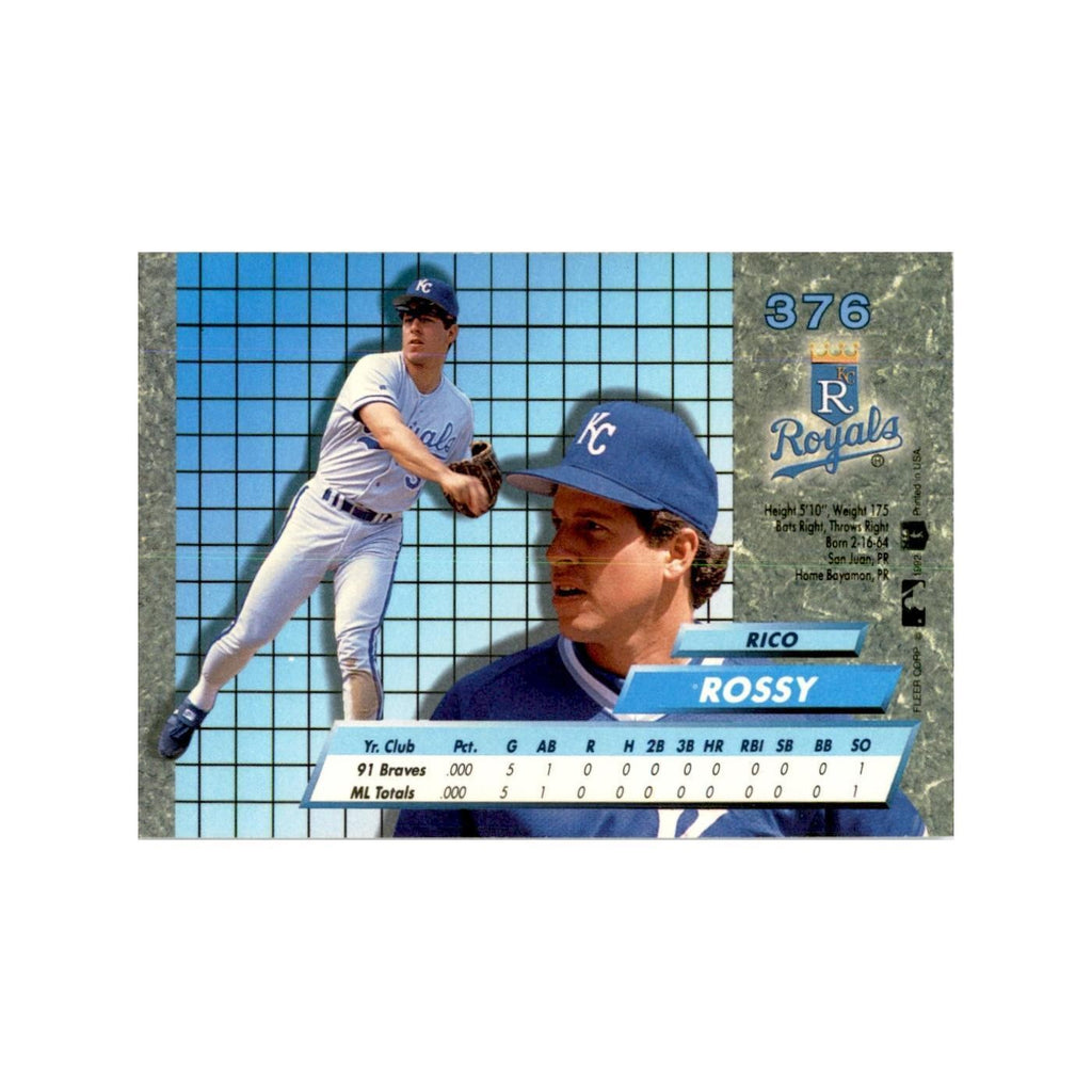 1992 Fleer Ultra Rico Rossy Baseball Cards #376