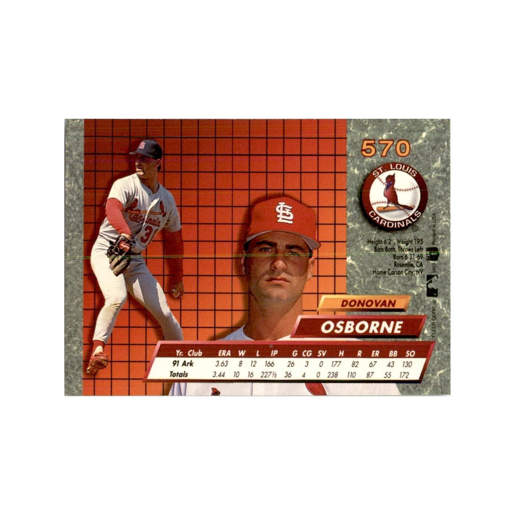 1992 Fleer Ultra Donovan Osborne Baseball Cards #570