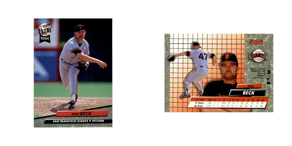 1992 Fleer Ultra Rod Beck Baseball Cards #586
