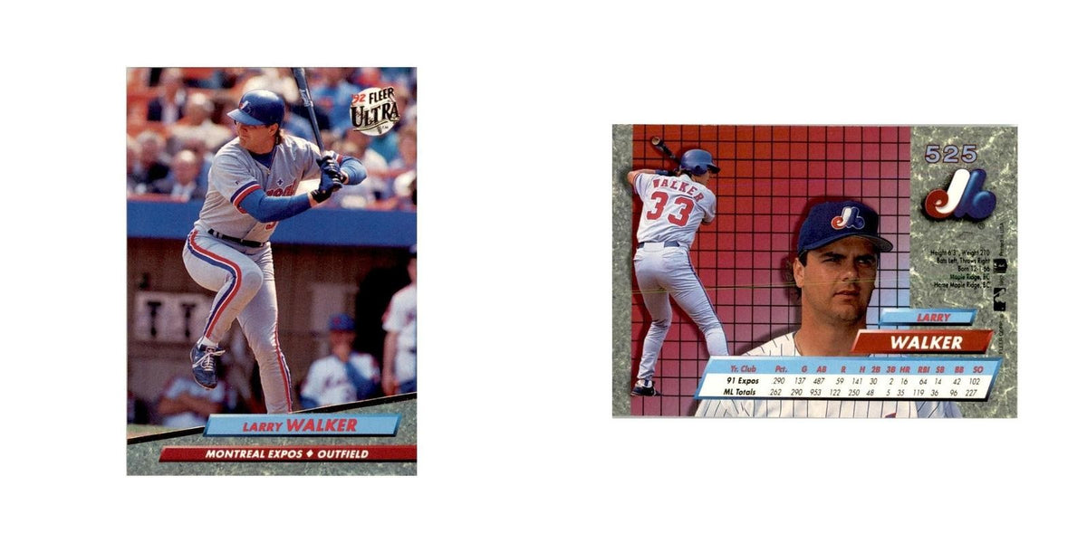 1992 Fleer Ultra Larry Walker Baseball Cards #525