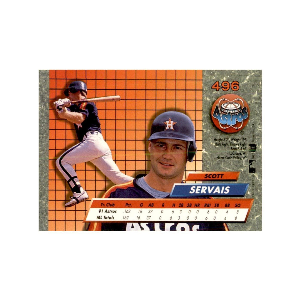 1992 Fleer Ultra Scott Servais Baseball Cards #496