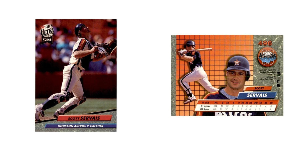 1992 Fleer Ultra Scott Servais Baseball Cards #496