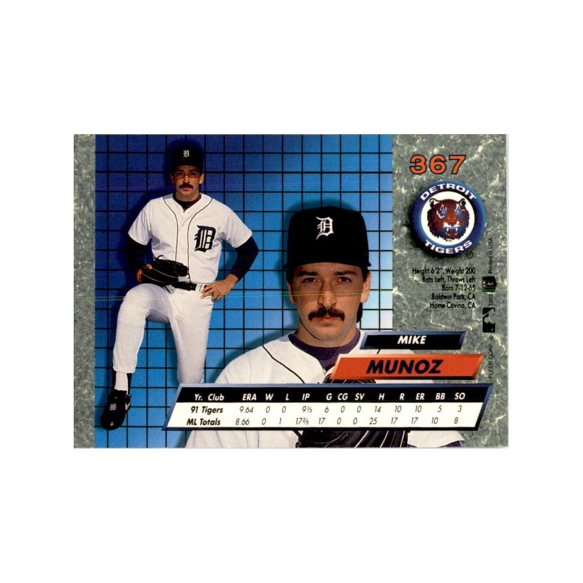 1992 Fleer Ultra Mike Munoz Baseball Cards #367