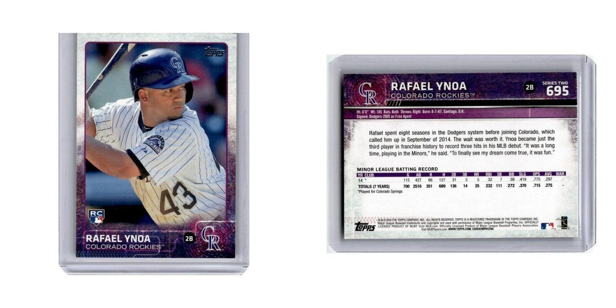 Rafael Ynoa Rookie 2015 Topps #695 Colorado Rockies Baseball Card NM