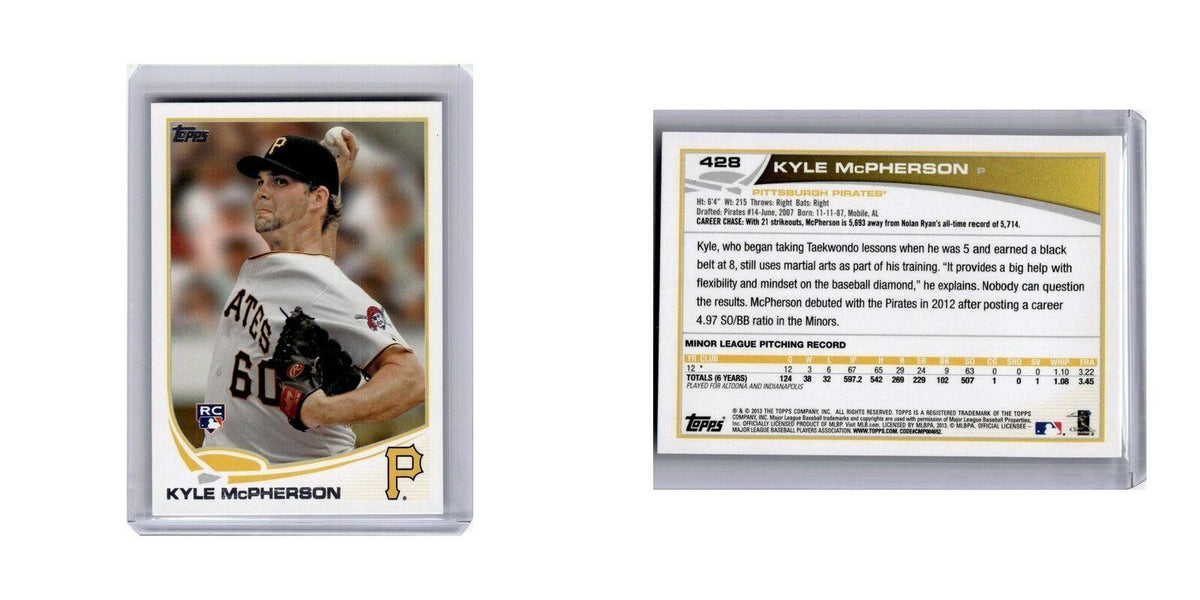 Kyle McPherson Rookie 2013 Topps #428 Pittsburgh Pirates Baseball Card NM