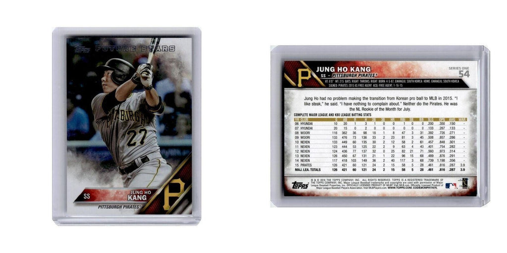 Jung Ho Kang 2016 Topps #54 Pittsburgh Pirates Baseball Card NM