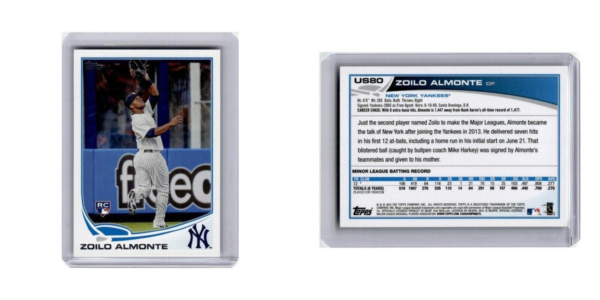 Zoilo Almonte Rookie 2013 Topps Update #US80 New York Yankees Baseball Card NM