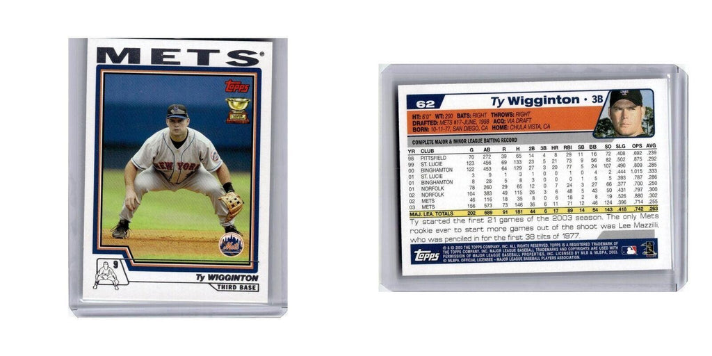 Ty Wigginton 2004 Topps #62 New York Mets Baseball Card NM