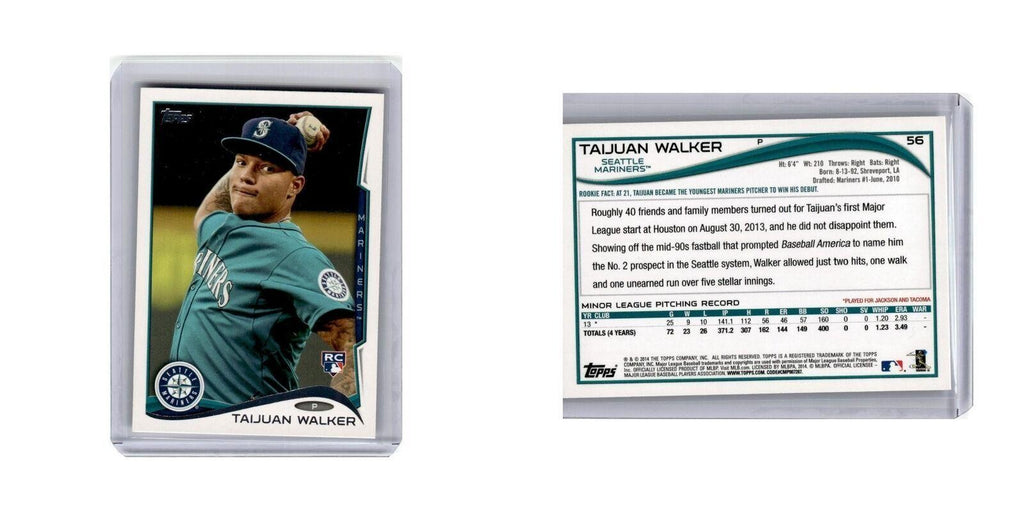 Taijuan Walker Rookie 2014 Topps #56 Seattle Mariners Baseball Card NM