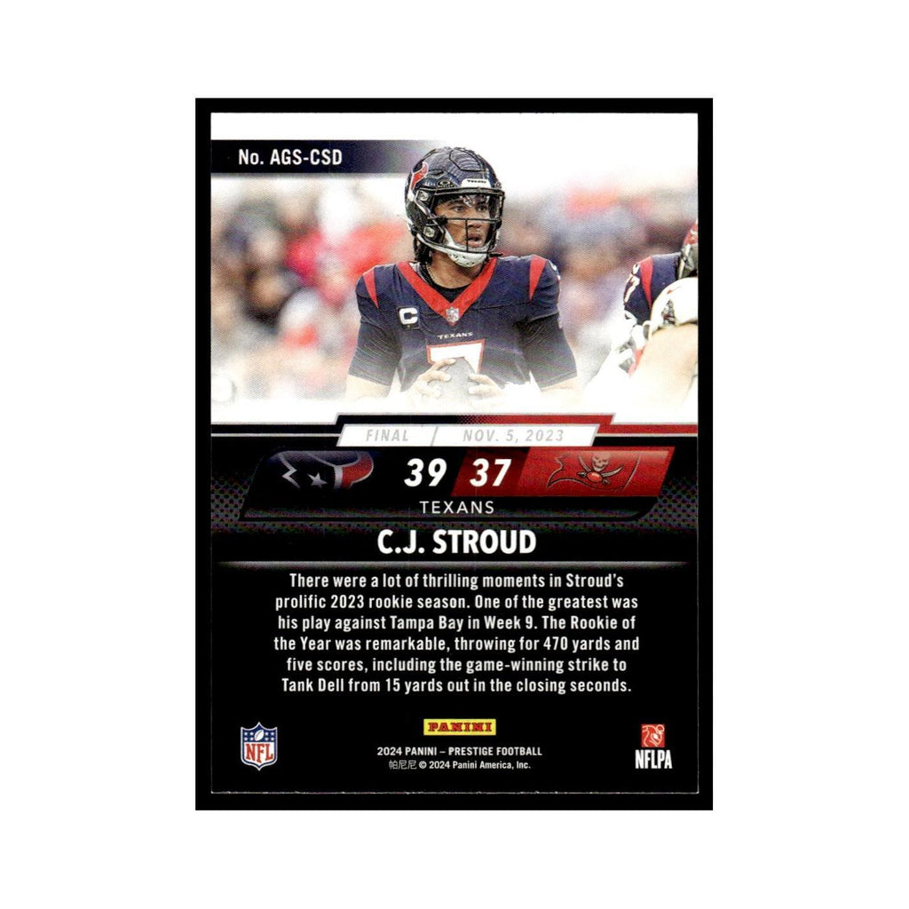C.J. Stroud 2024 Panini Prestige #AGS-CSD Houston Texans Football Card NM