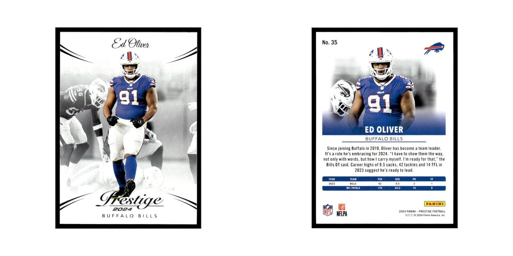 Ed Oliver 2024 Panini Prestige #35 Buffalo Bills Football Card NM