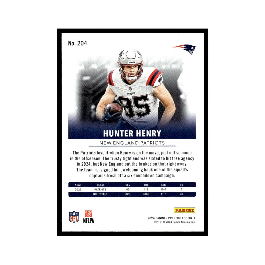 Hunter Henry 2024 Panini Prestige #204 New England Patriots Football Card NM