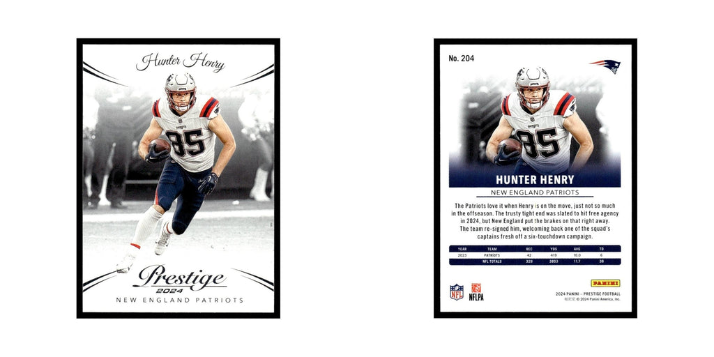 Hunter Henry 2024 Panini Prestige #204 New England Patriots Football Card NM