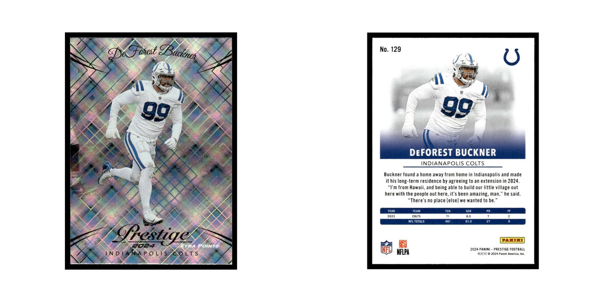 DeForest Buckner 2024 Panini Prestige #129 Indianapolis Colts Football Card NM
