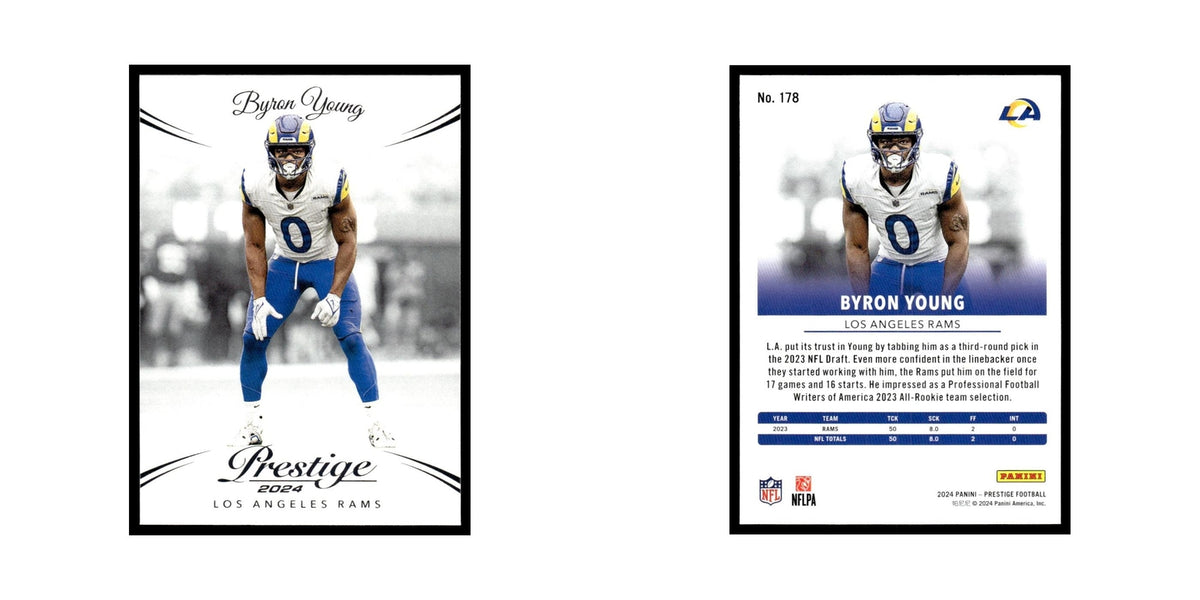 Byron Young 2024 Panini Prestige #178 Los Angeles Rams Football Card NM