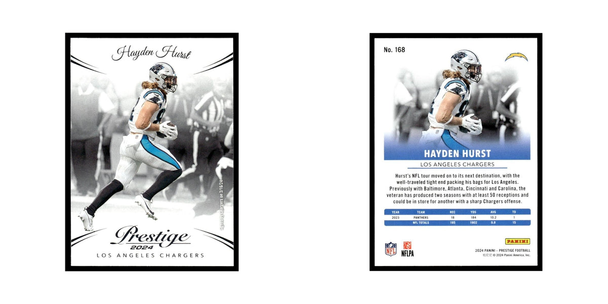 Hayden Hurst 2024 Panini Prestige #168 Los Angeles Chargers Football Card NM