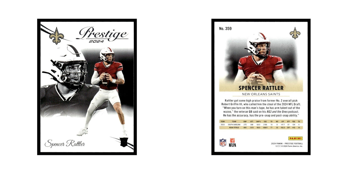Spencer Rattler 2024 Panini Prestige #359 New Orleans Saints Football Card NM